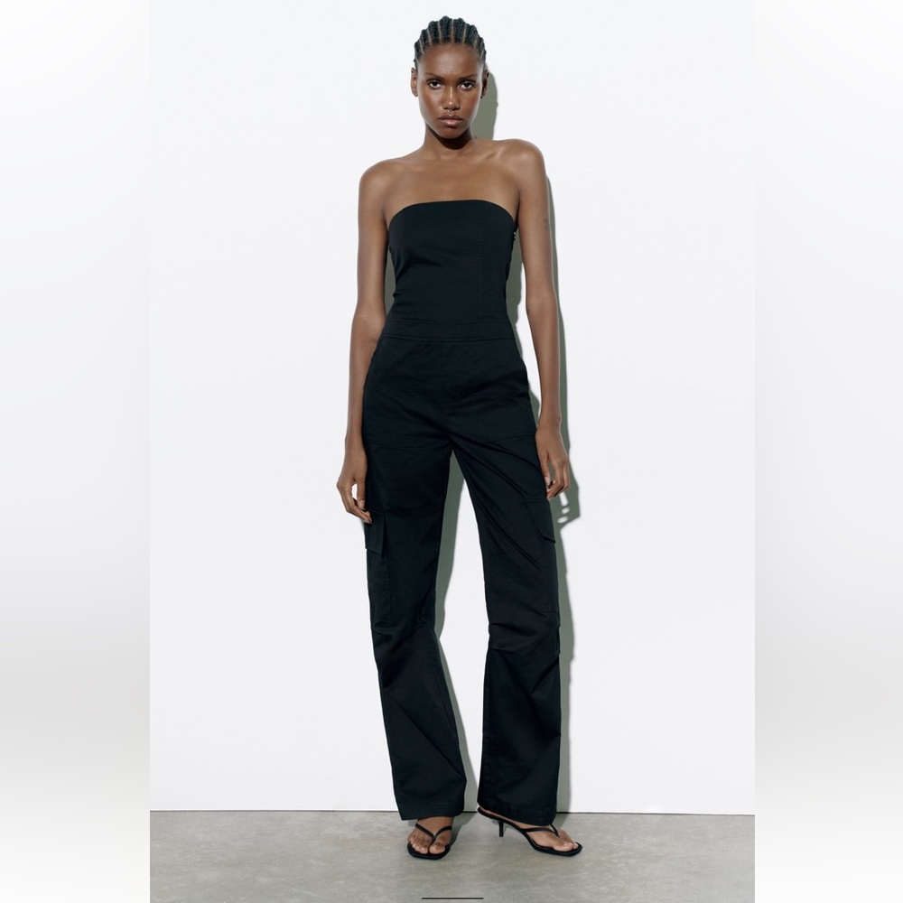 zara cargo jumpsuit